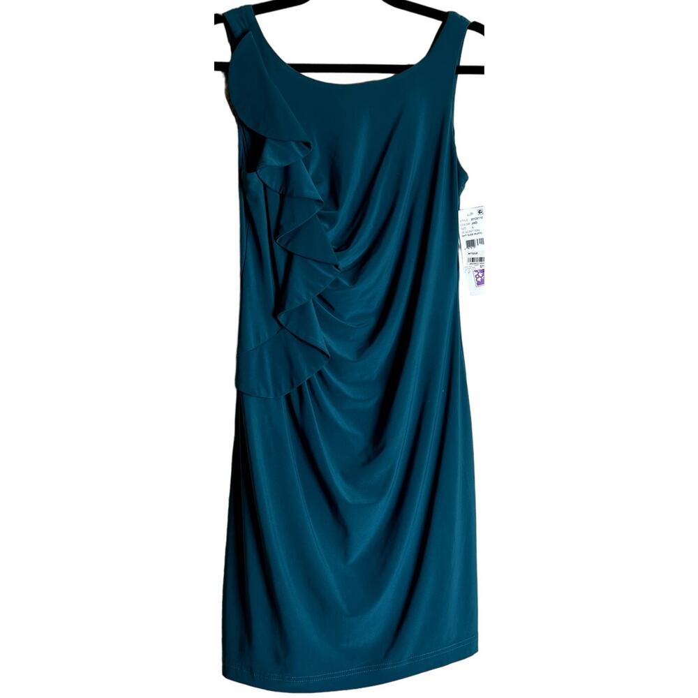 Hailey Logan Adrianna Papell Mini Dress Women Large NEW Jade Party Rushing